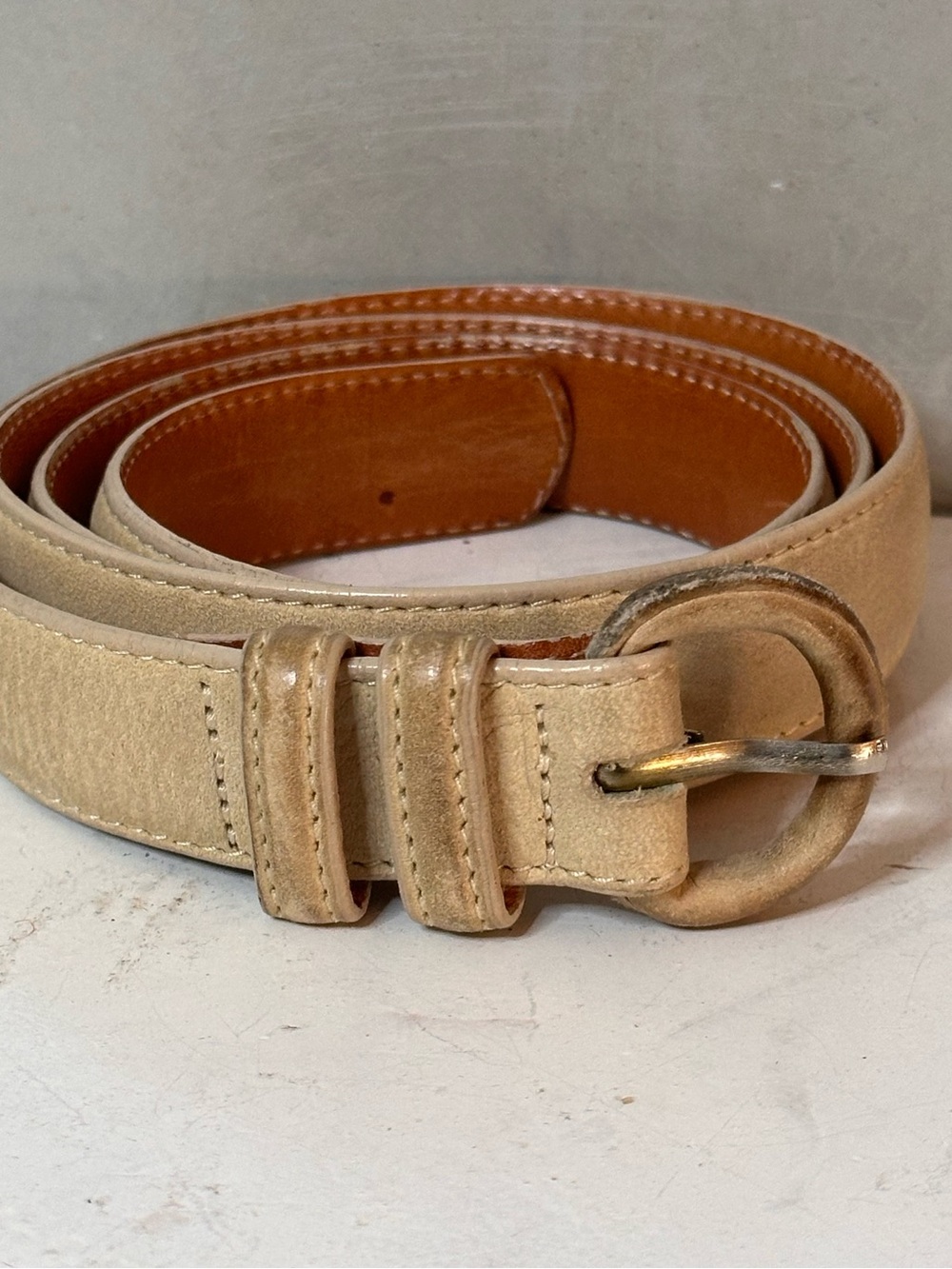 VINTAGE COLE HAAN FULL GRAIN LEATHER BELT MADE IN ENGLAND M/L